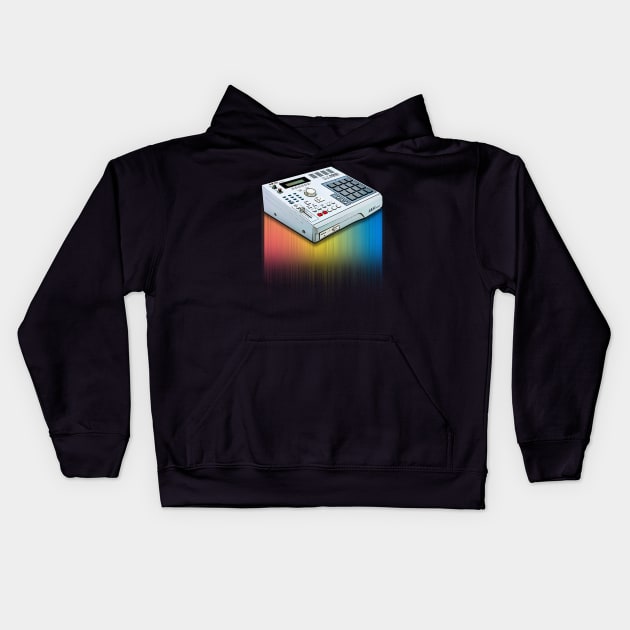 MPC2000 Beat-Maker 80s Producer Tribute Design Kids Hoodie by DankFutura